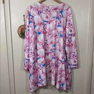 Lularoe Caroline Flamingo Print Open Cardigan Size XL